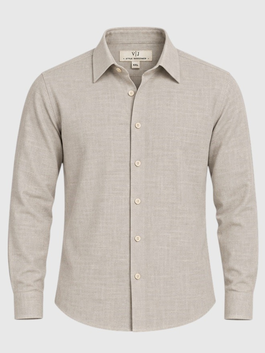 Brown Linen Lyocell Shirt