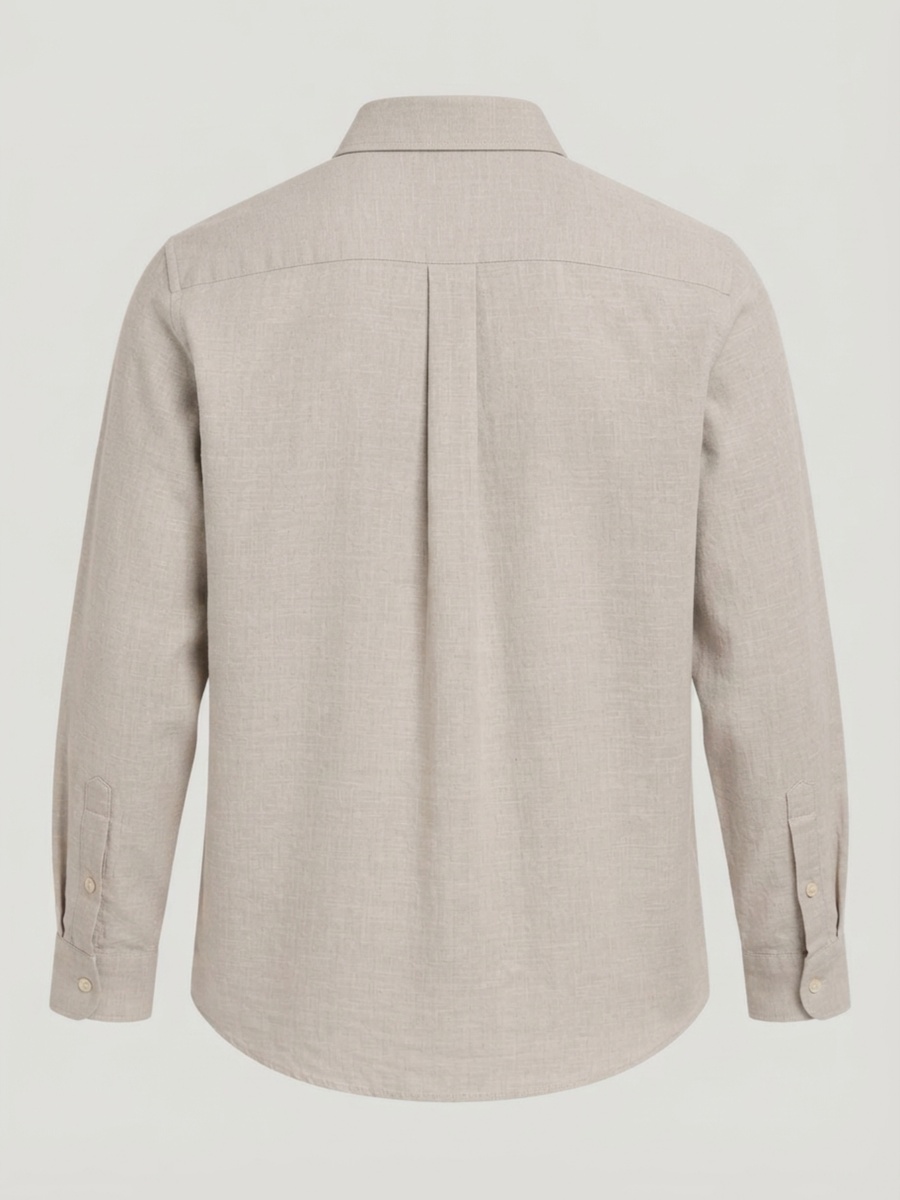 Brown Linen Lyocell Shirt