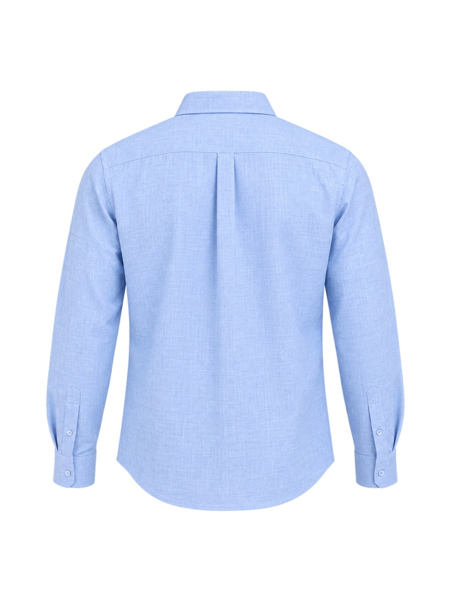 Cotton Rich Blue Slub Texture Shirt
