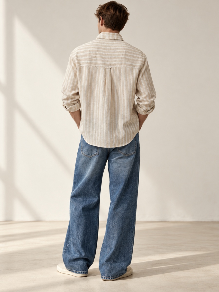 Cotton Rich Brown Check Boxy Fit Shirt