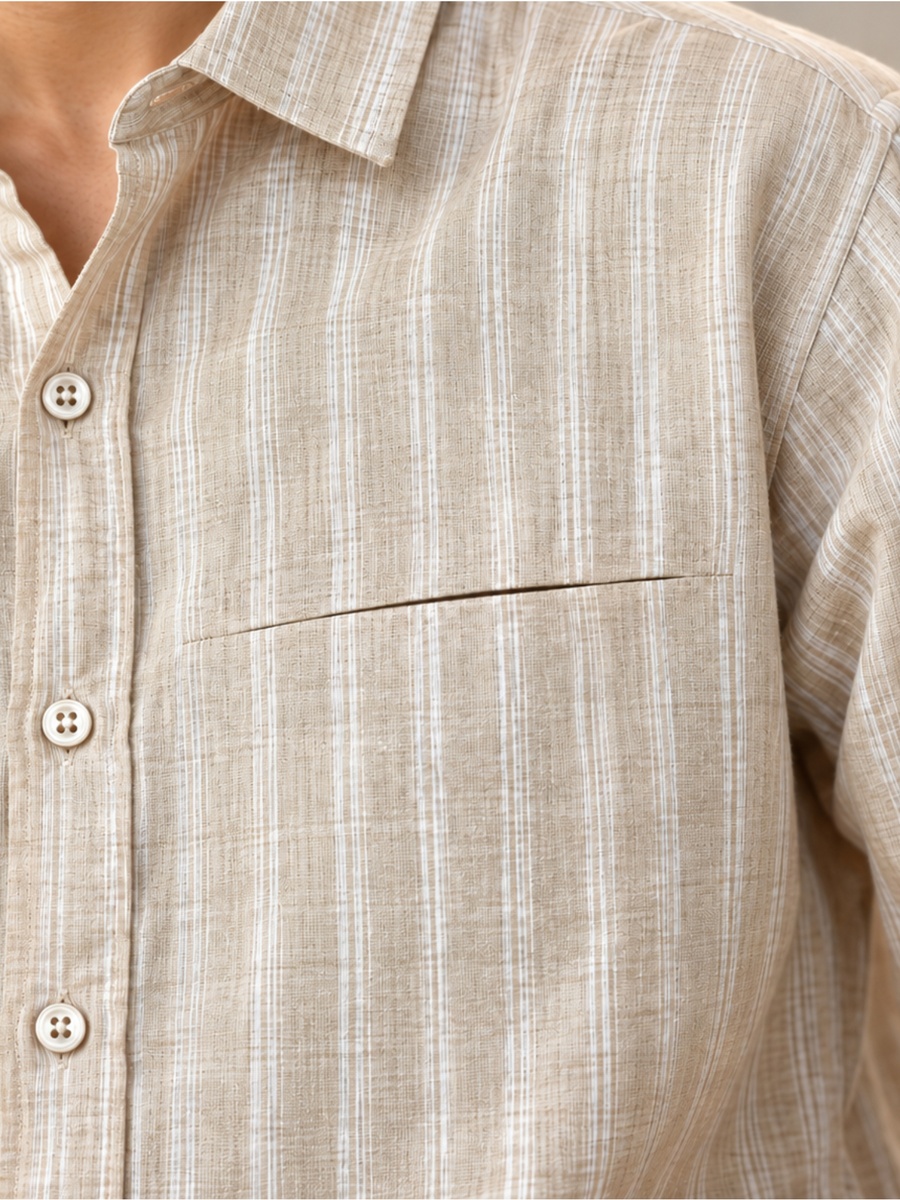 Cotton Rich Brown Check Boxy Fit Shirt