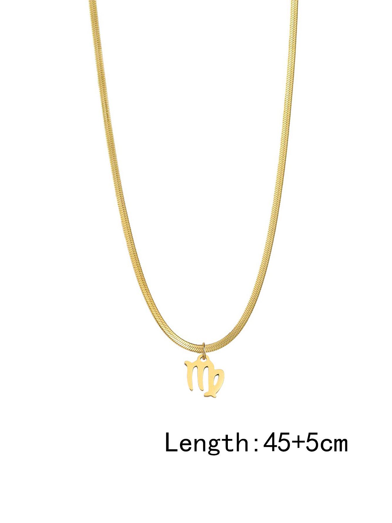 Gold Solid Pendant Necklace