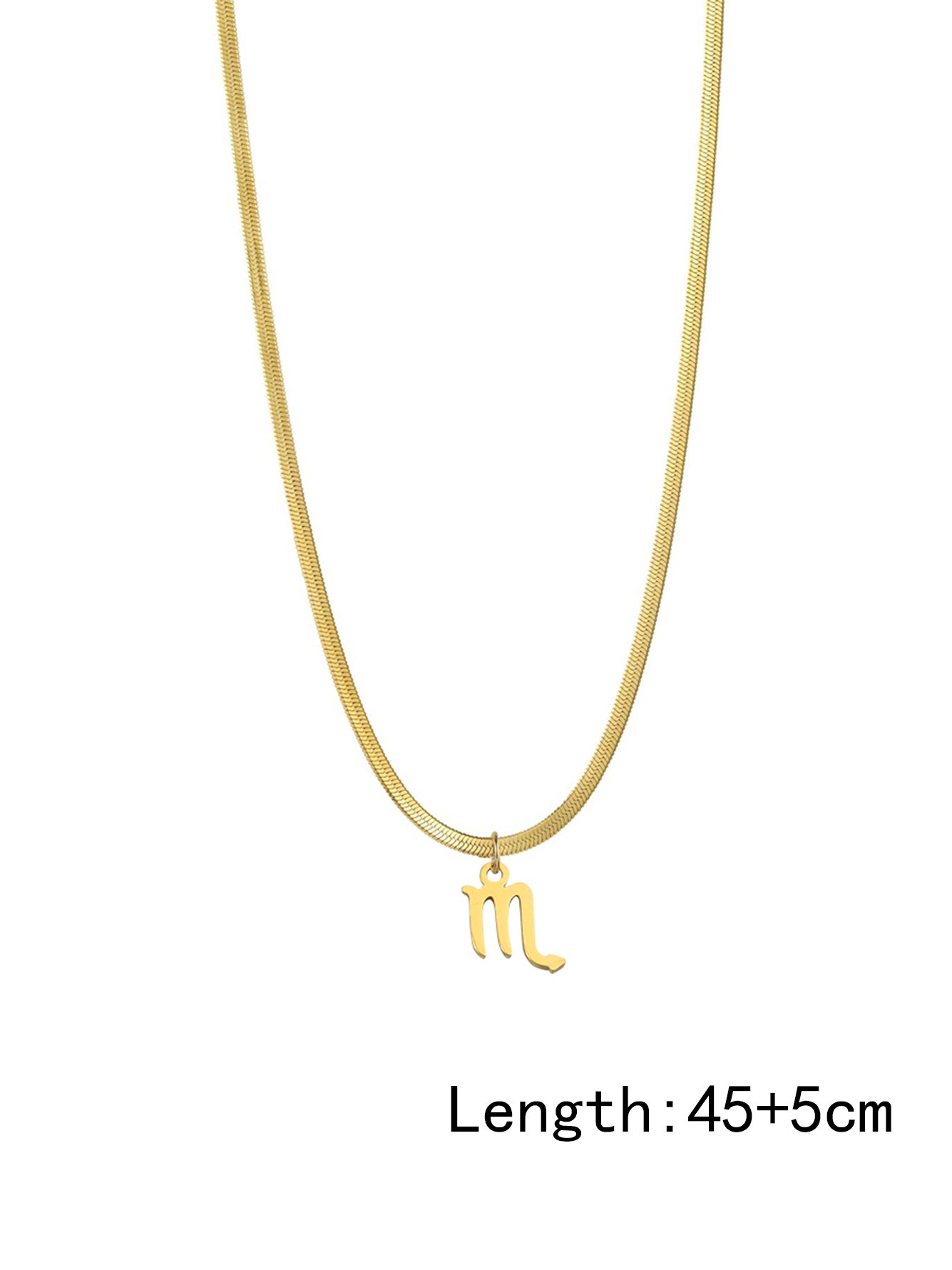 Gold Solid Pendant Necklace