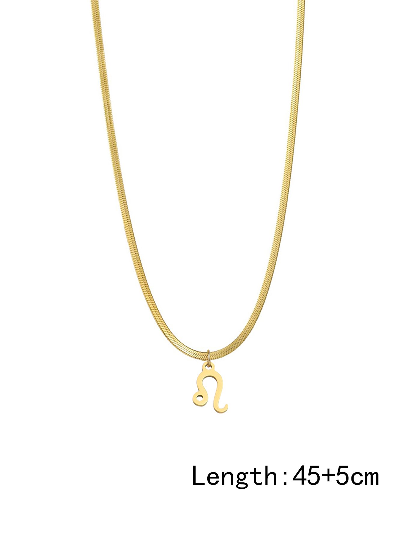 Gold Solid Pendant Necklace
