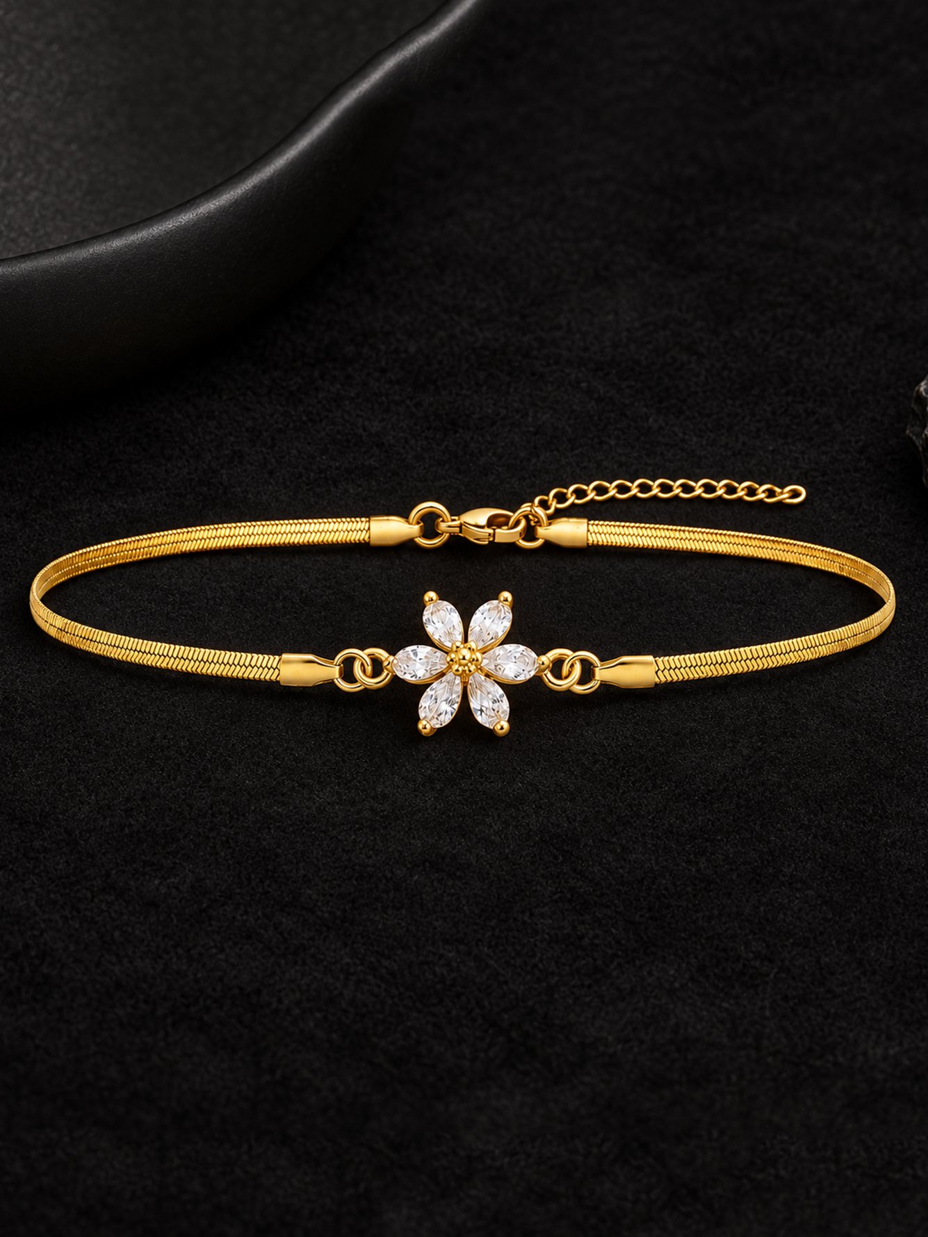 Gold Texture Wraparound Bracelet