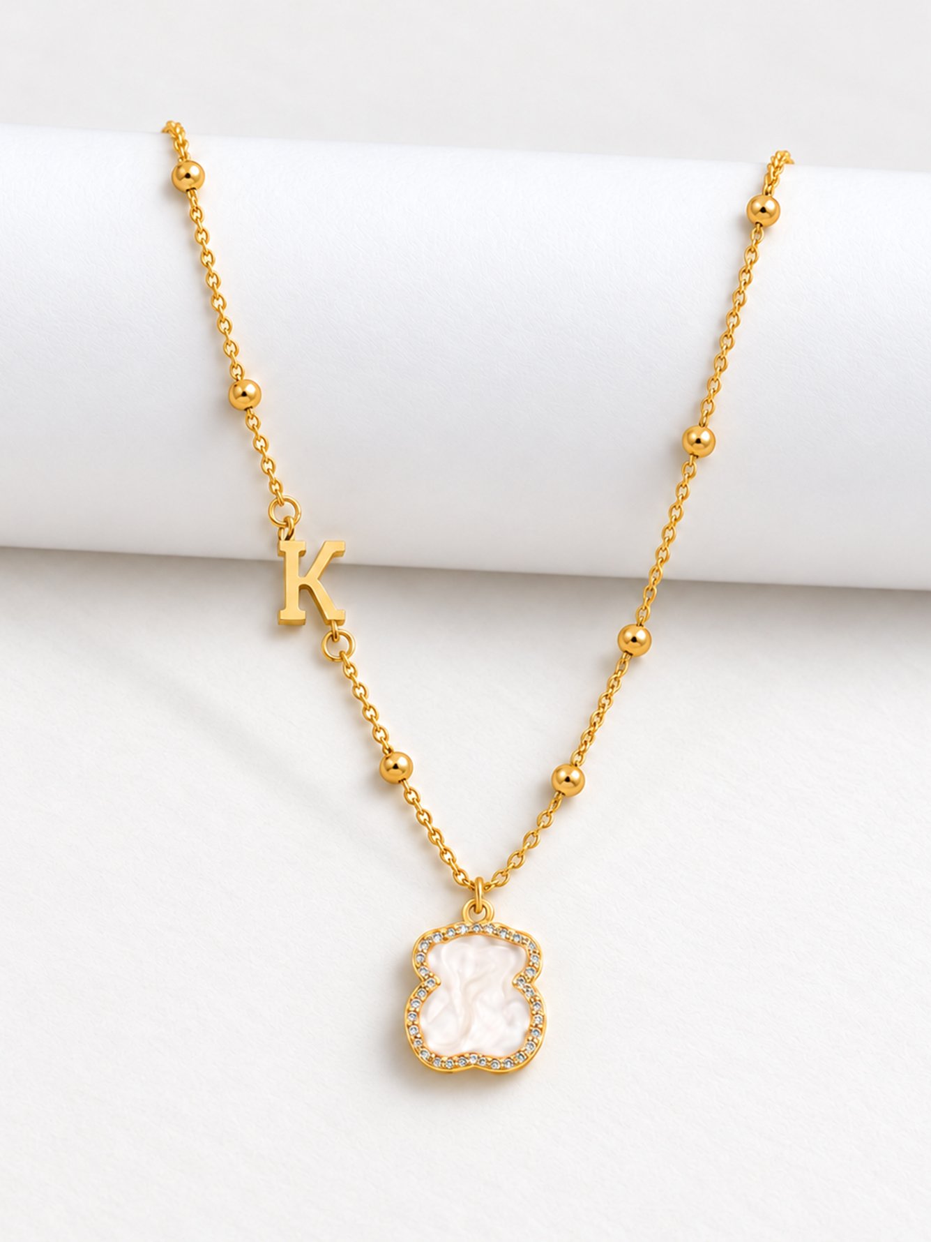 Gold Solid Pendant Necklace