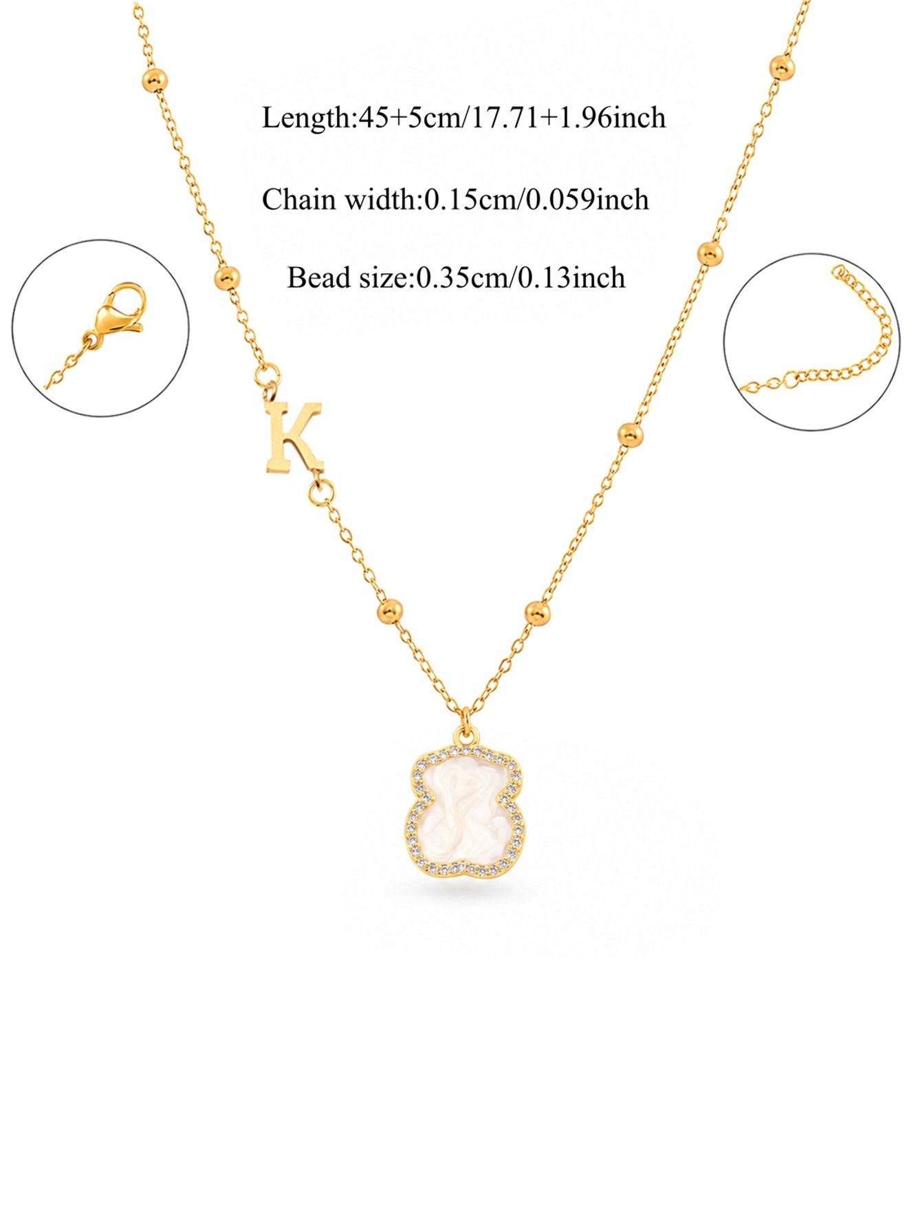 Gold Solid Pendant Necklace