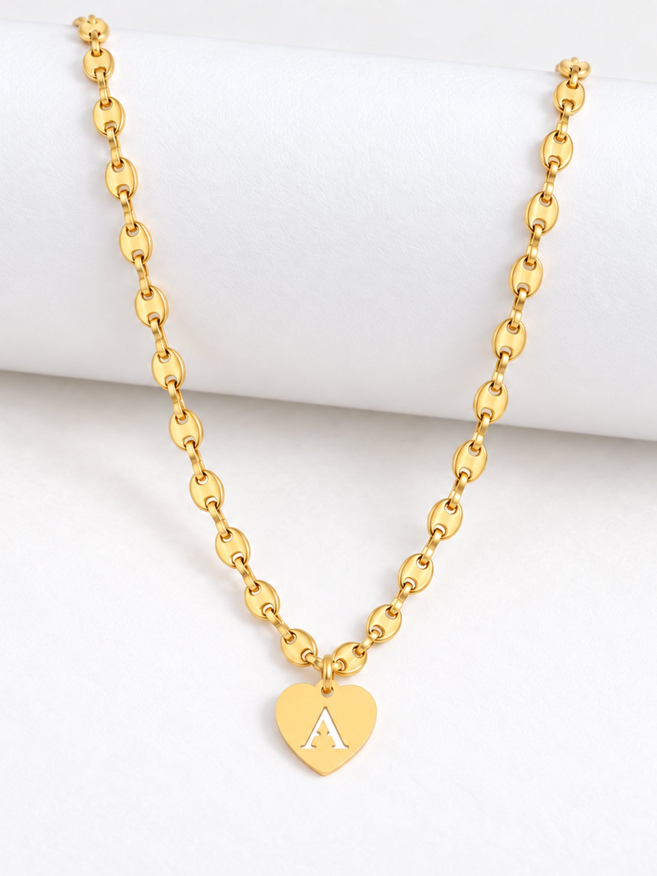 Gold Solid Pendant Necklace