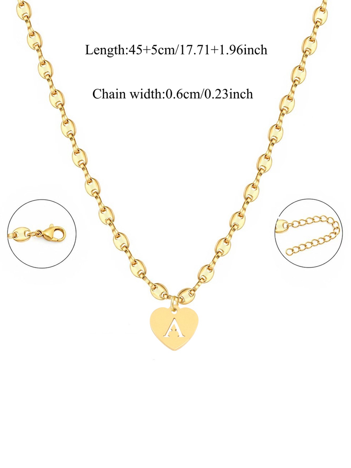 Gold Solid Pendant Necklace