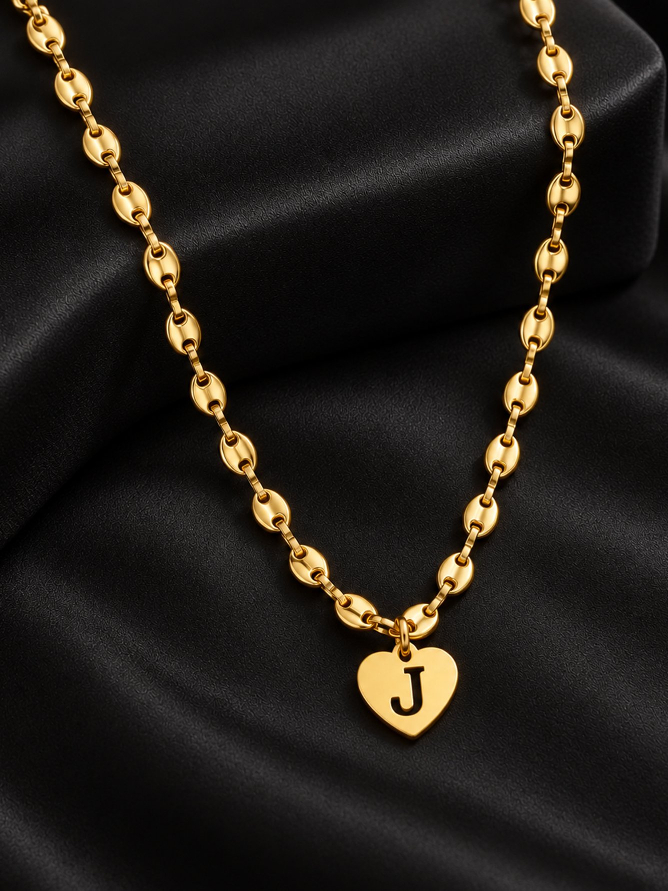 Gold Solid Pendant Necklace