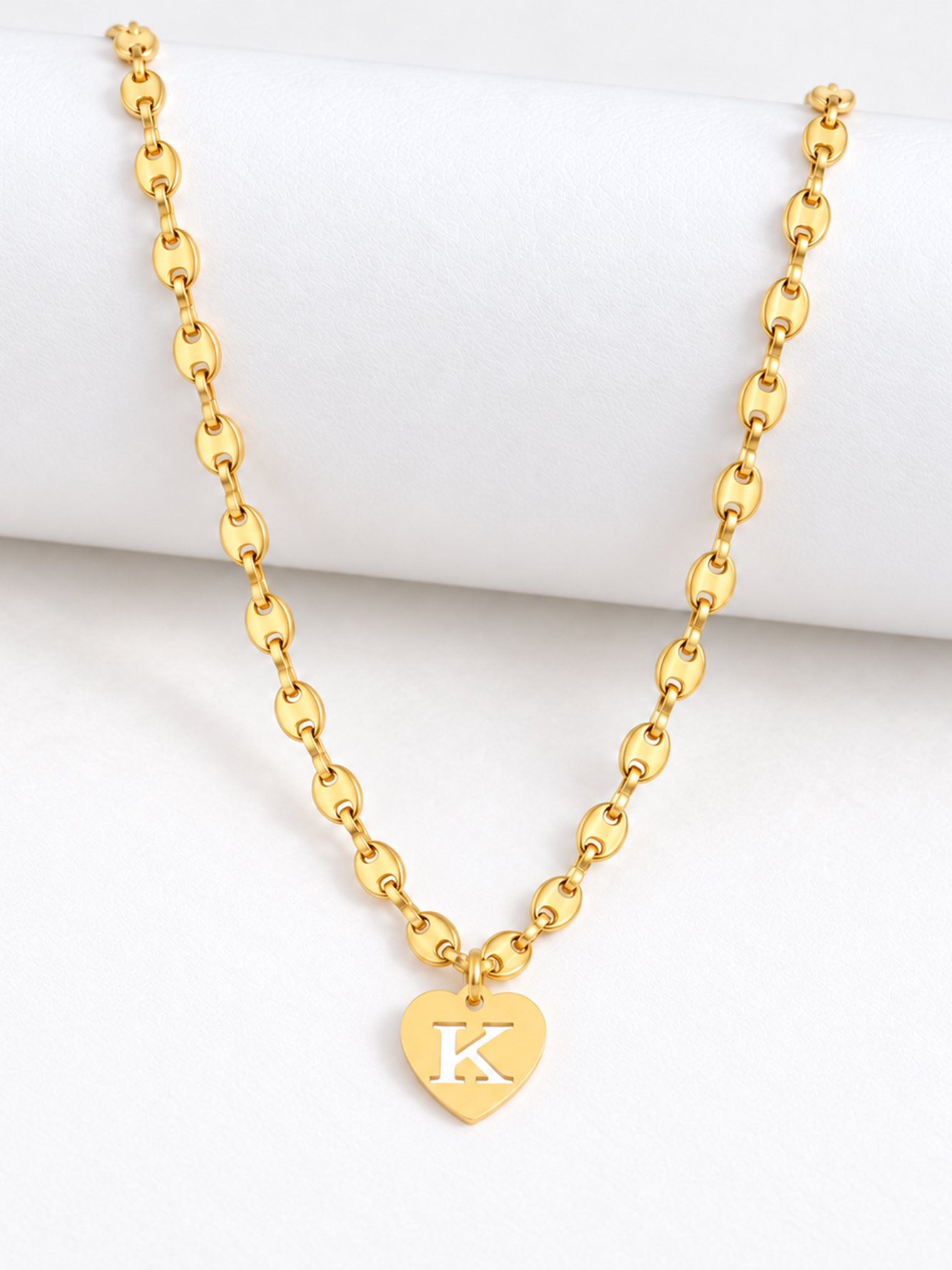 Gold Solid Pendant Necklace