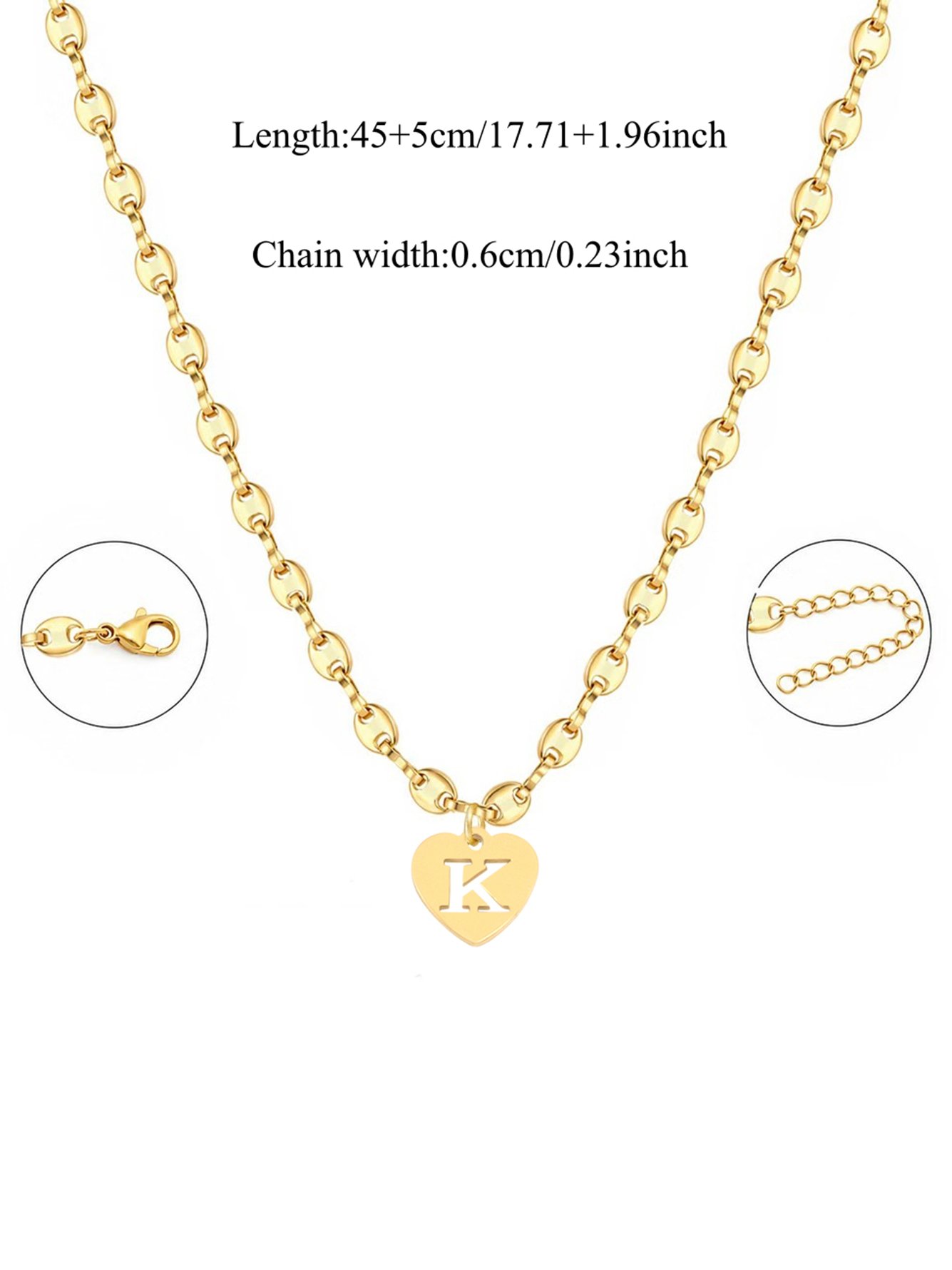Gold Solid Pendant Necklace
