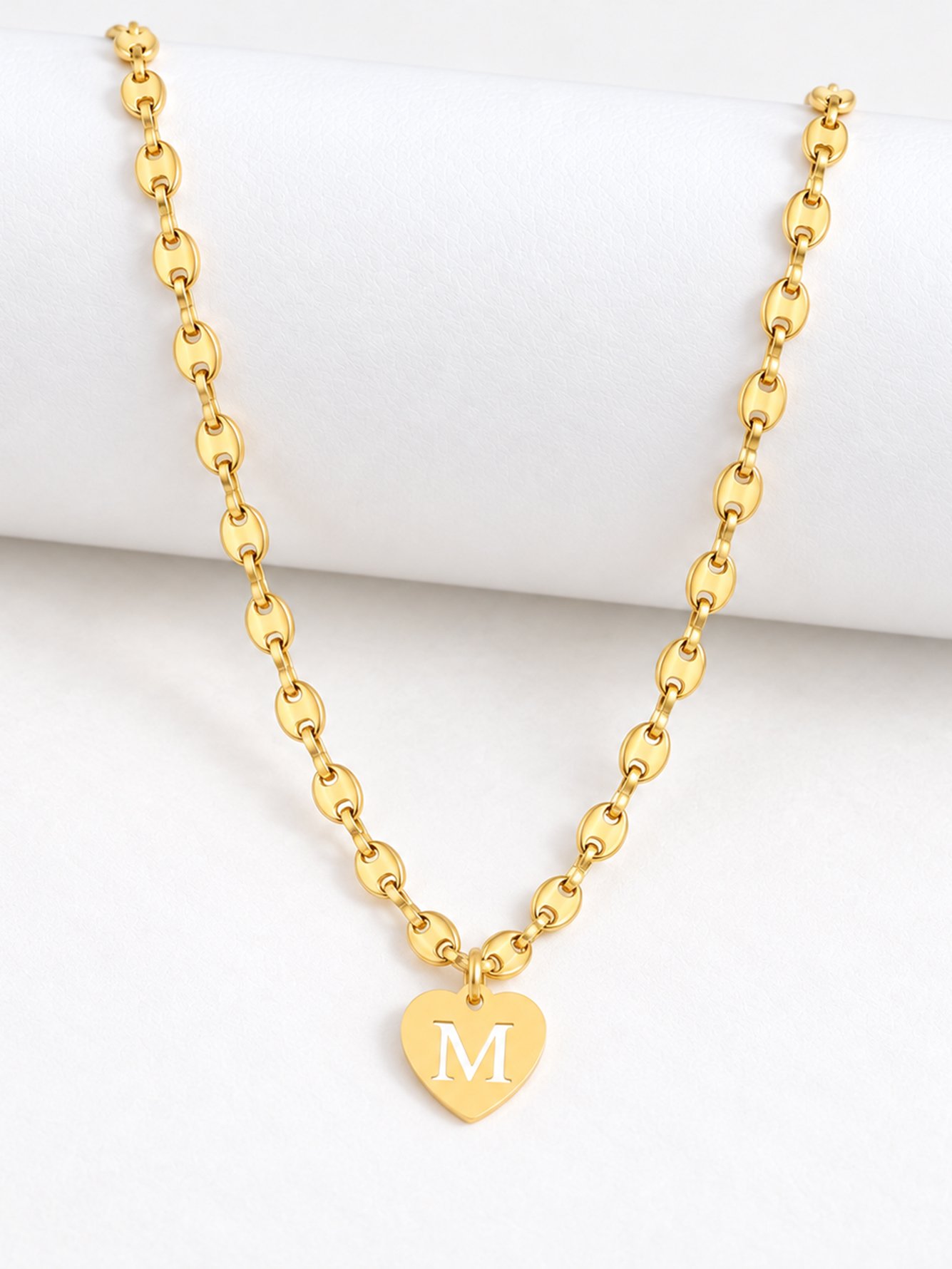 Gold Solid Pendant Necklace