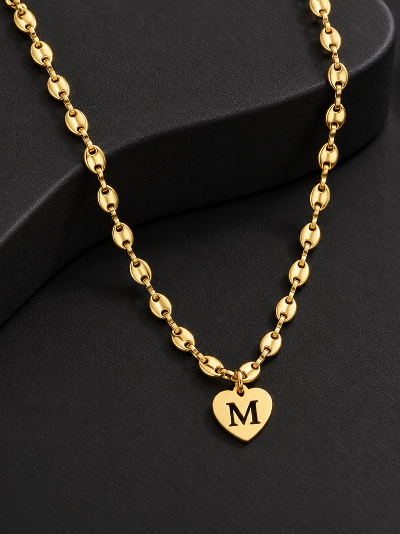 Gold Solid Pendant Necklace