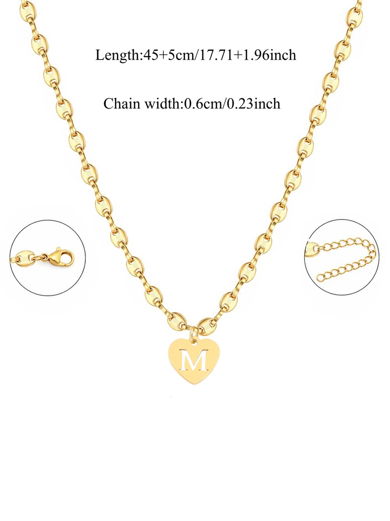 Gold Solid Pendant Necklace