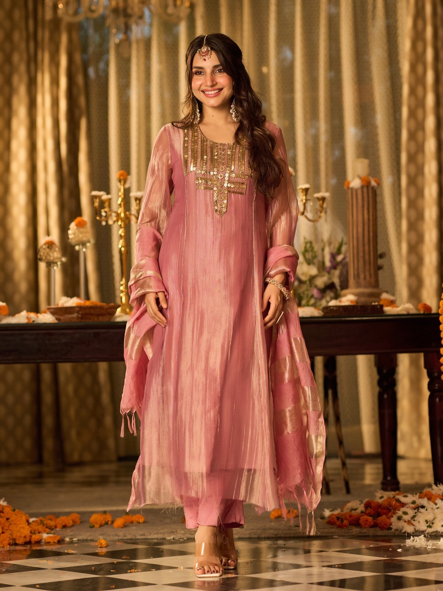 Embellished Pink Crush Shimmer 3-Piece Set