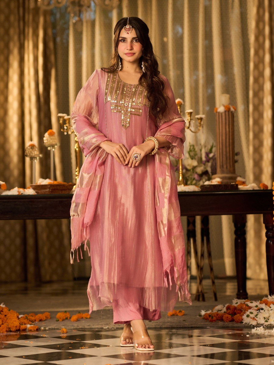 Embellished Pink Crush Shimmer 3-Piece Set