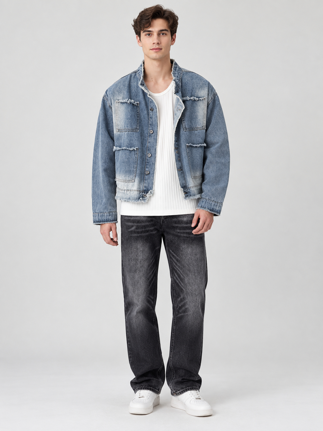 Blue Solid Regular Bomber Jacket