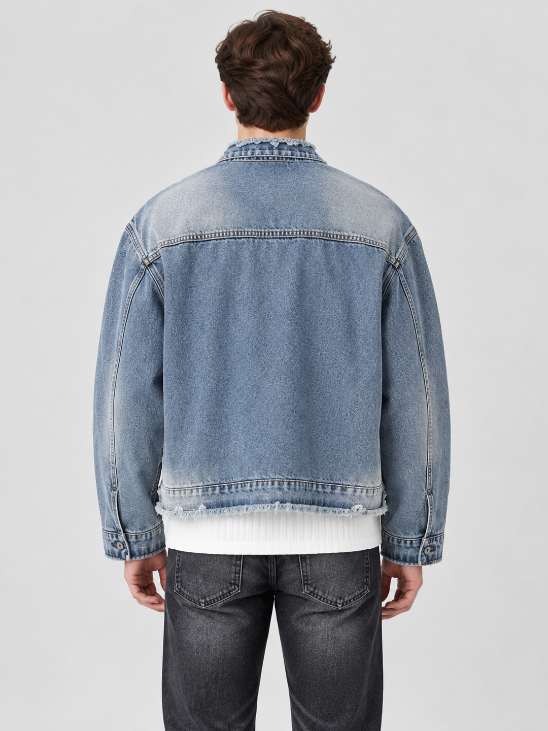 Blue Solid Regular Bomber Jacket