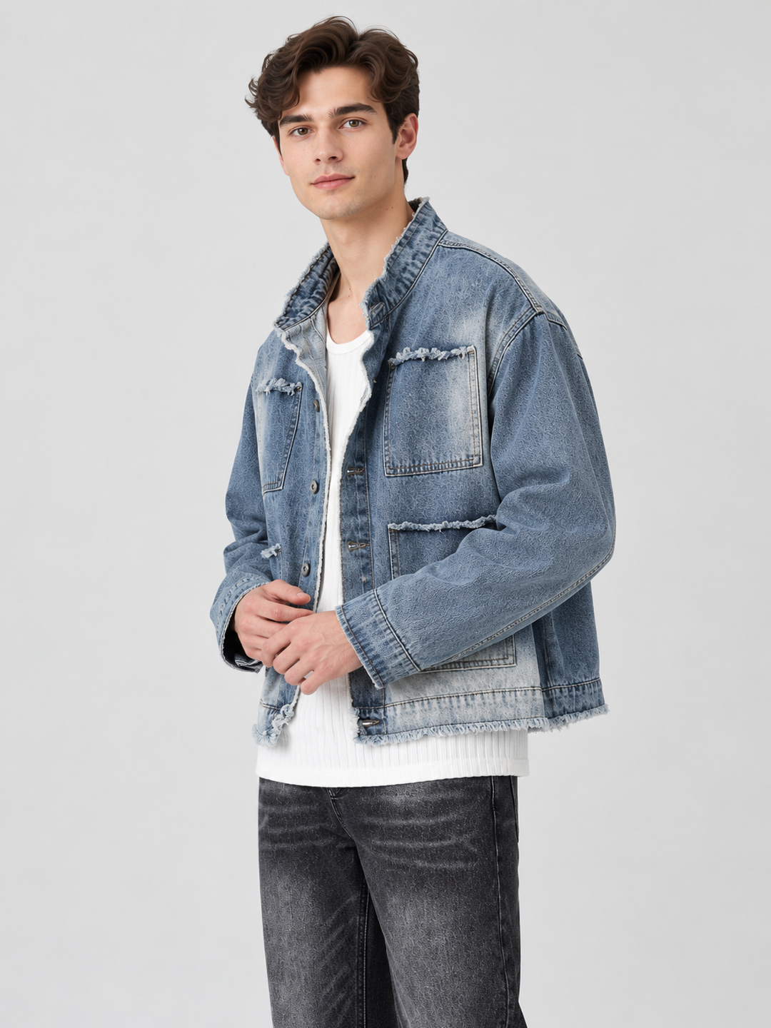 Blue Solid Regular Bomber Jacket