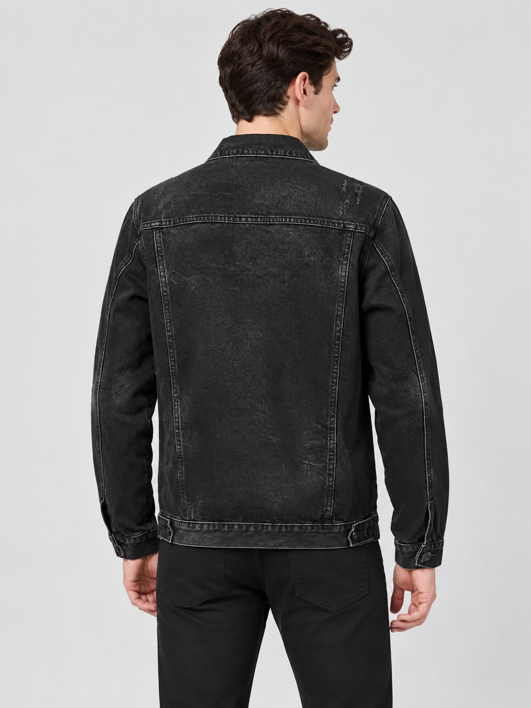 Black Solid Regular Bomber Jacket