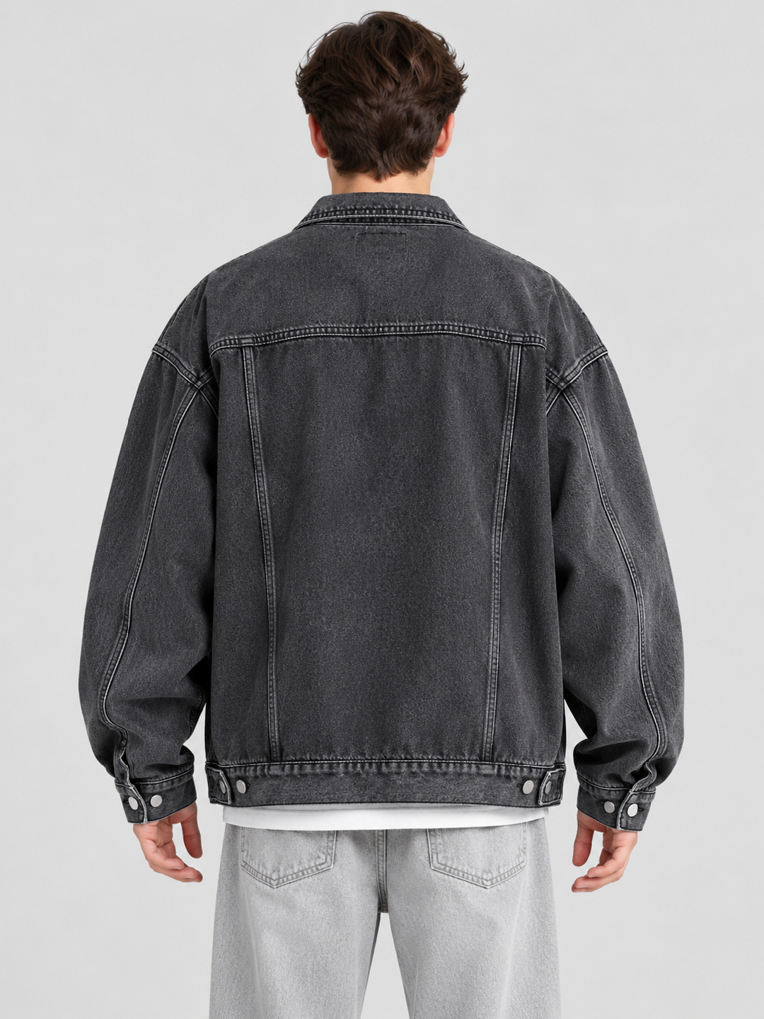 Black Solid Regular Bomber Jacket