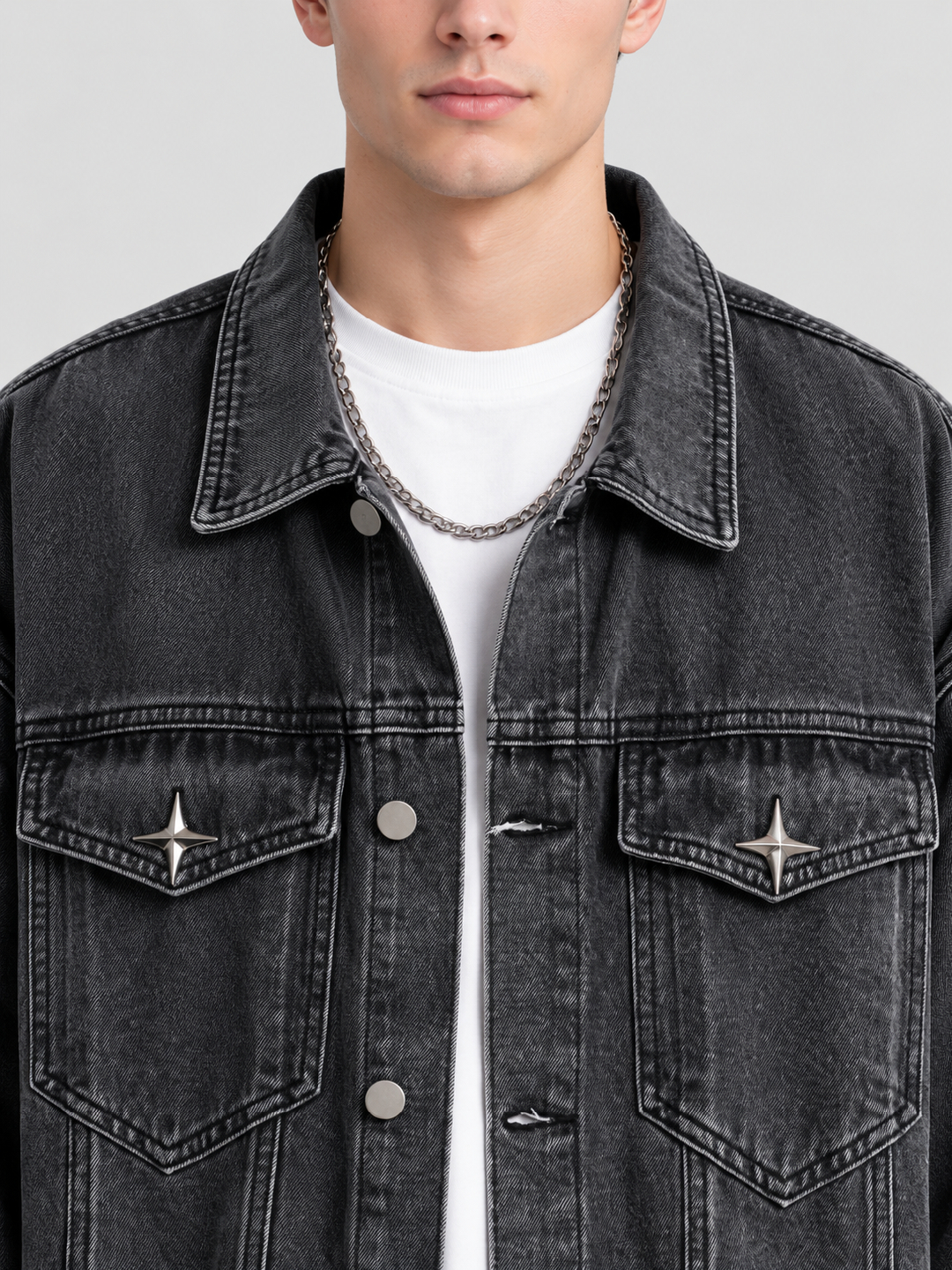 Black Solid Regular Bomber Jacket