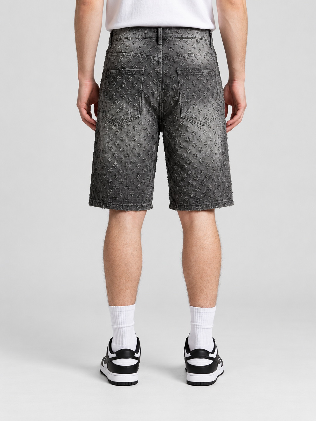 Black Texture Regular Shorts