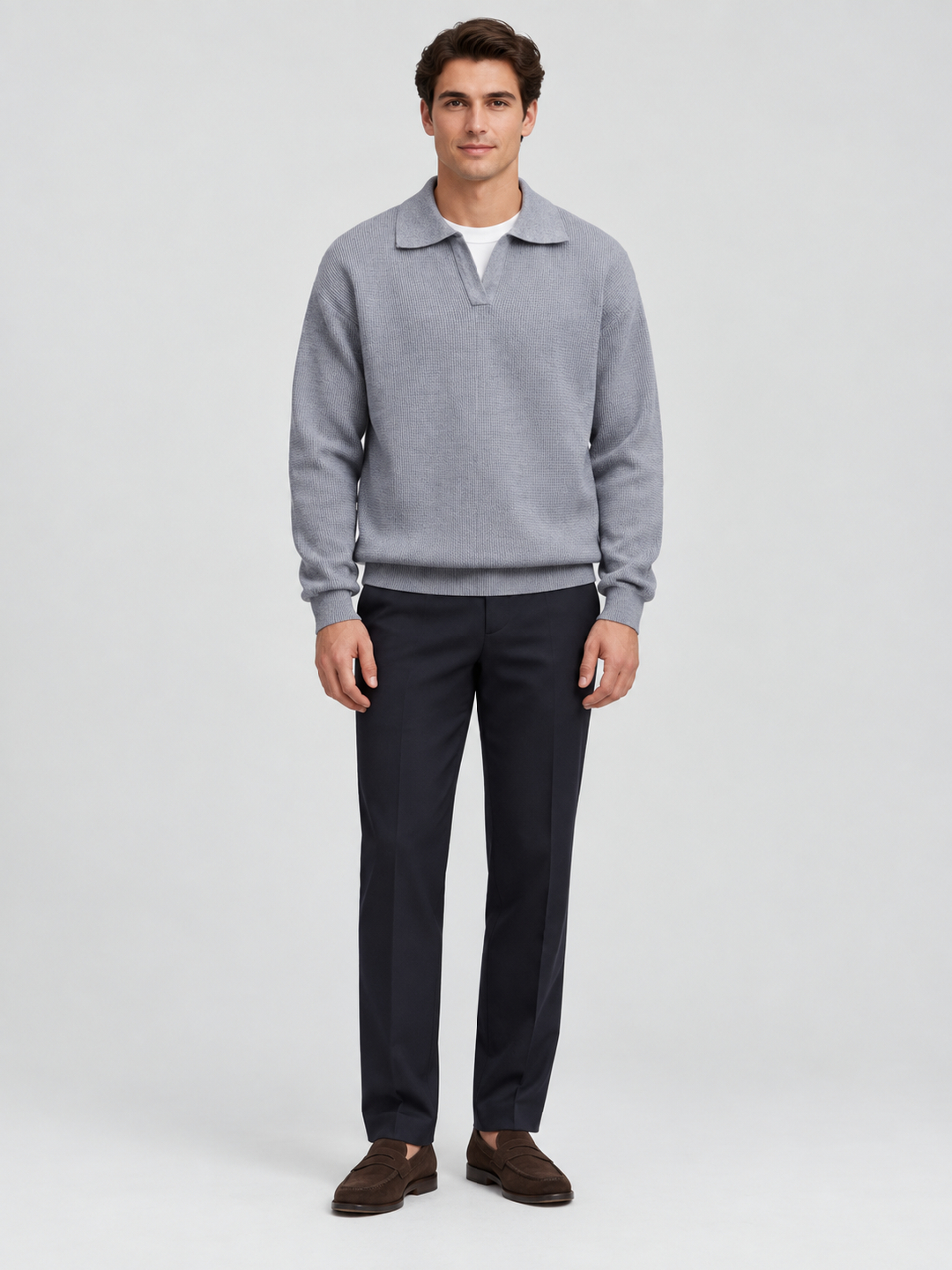 Grey Solid Sweater