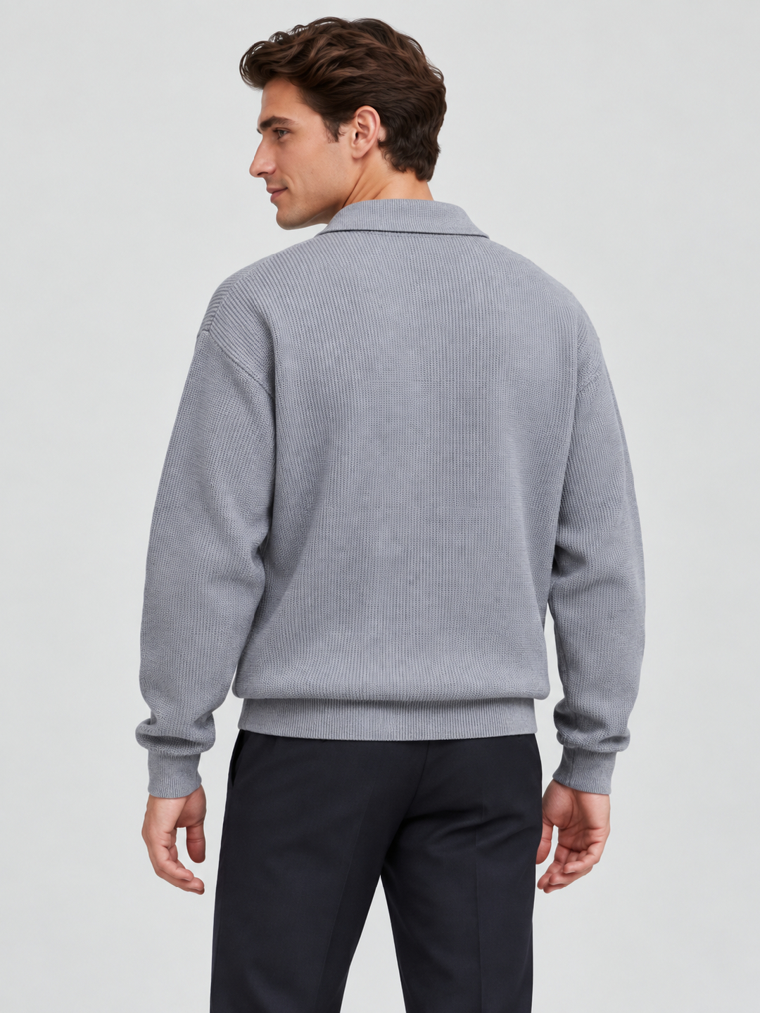 Grey Solid Sweater