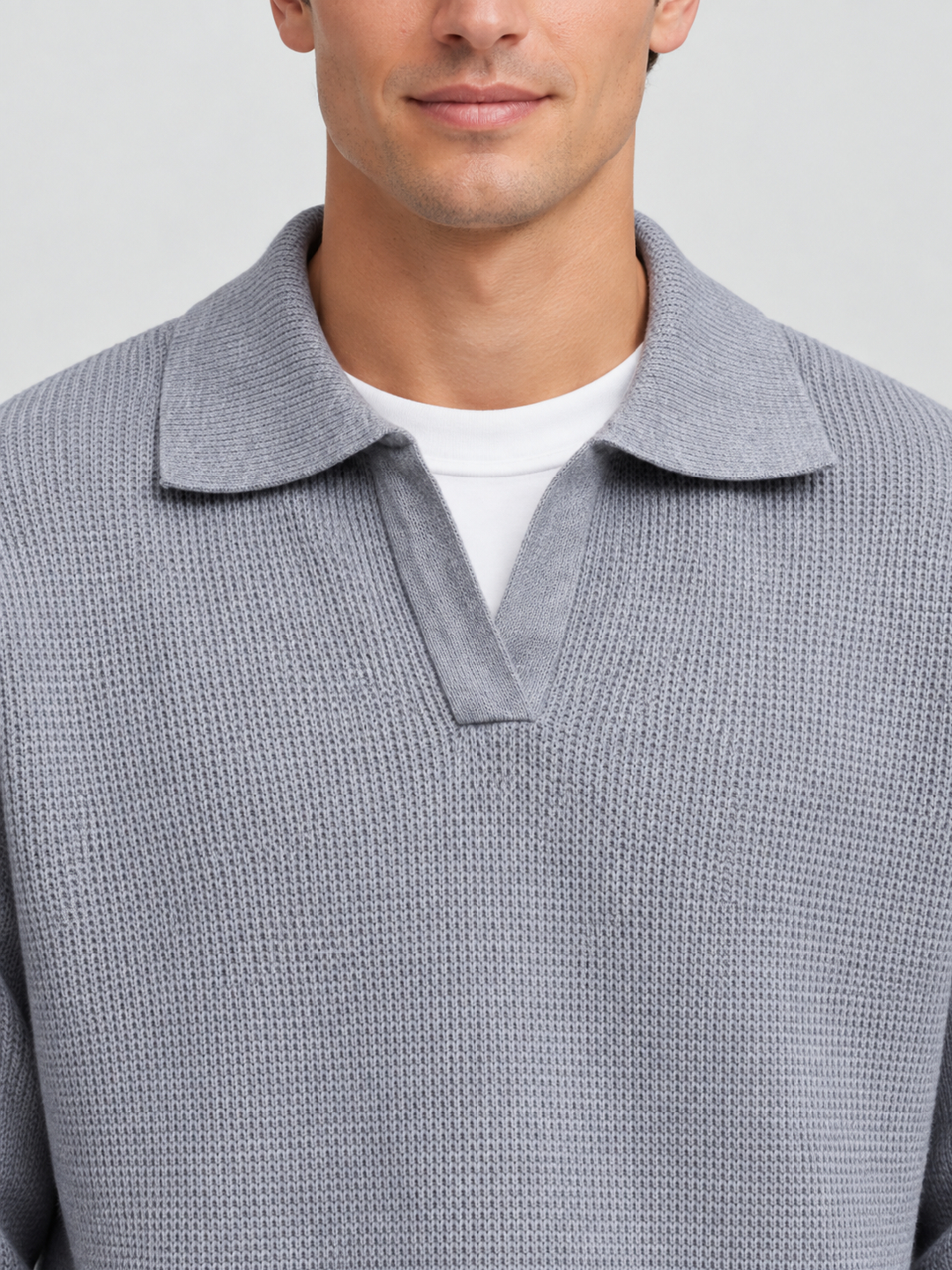 Grey Solid Sweater