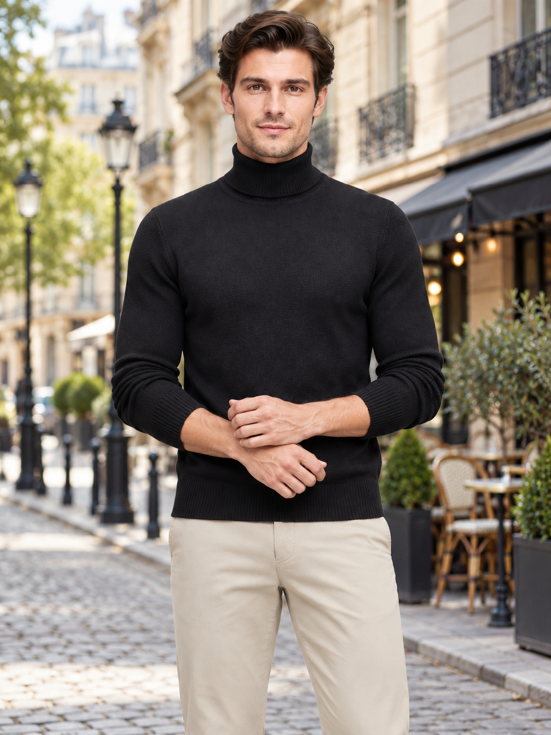Black Solid Sweater