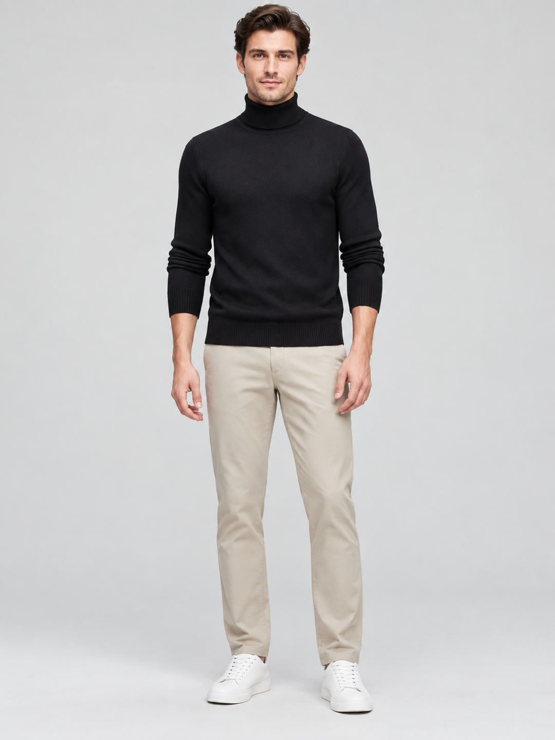 Black Solid Sweater