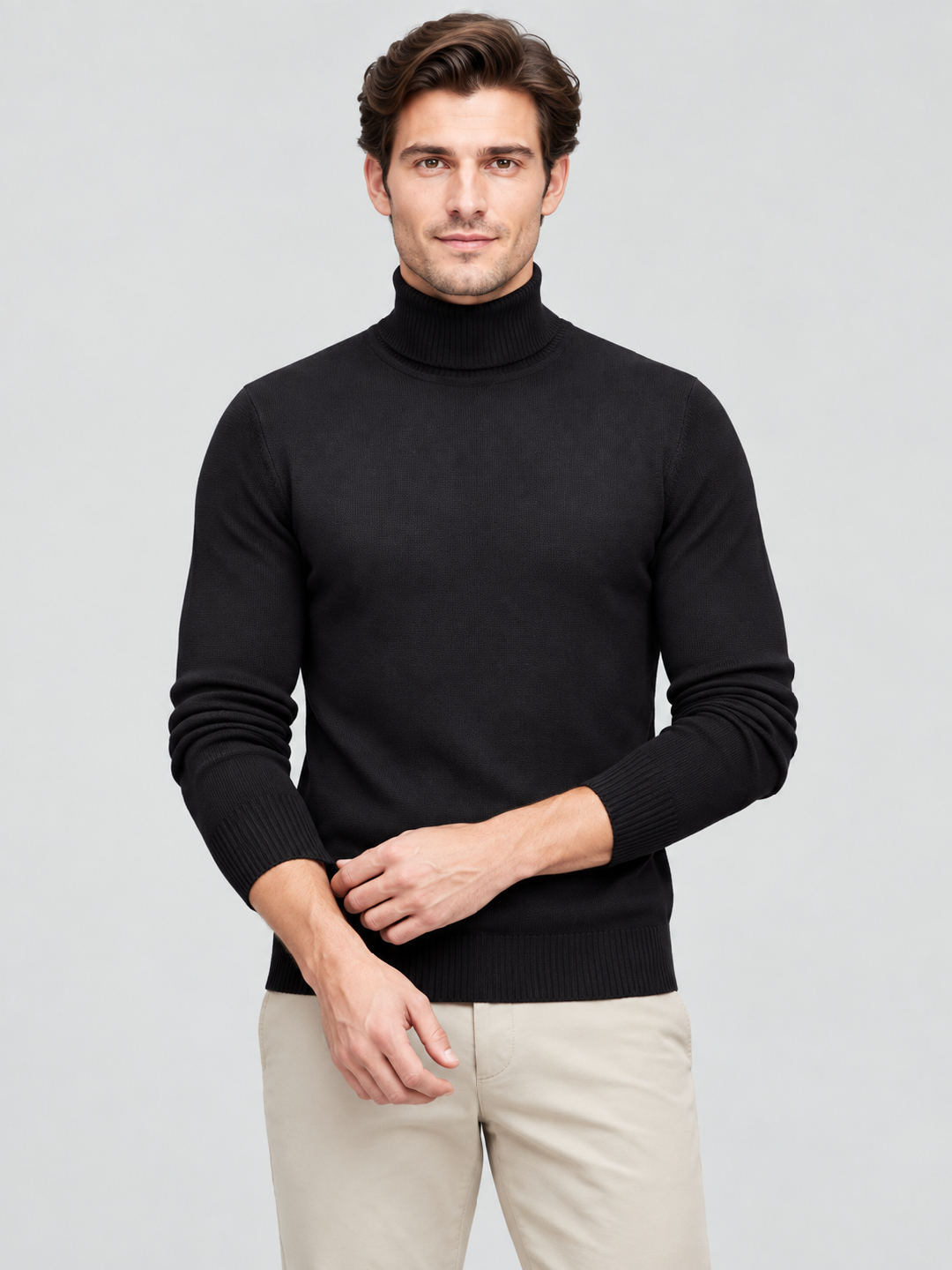 Black Solid Sweater