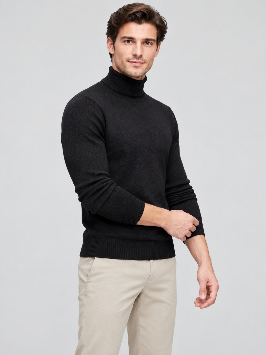 Black Solid Sweater
