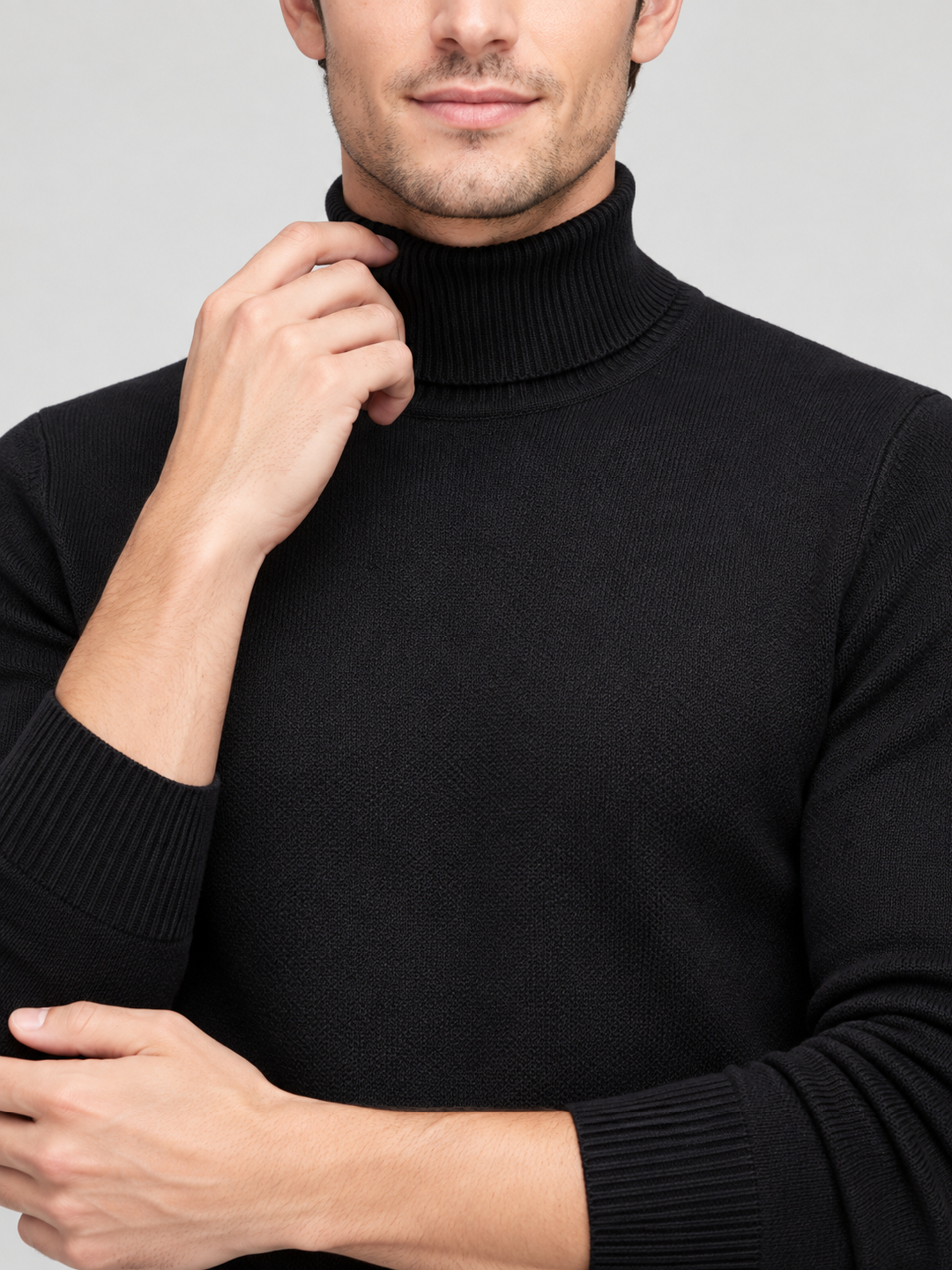 Black Solid Sweater