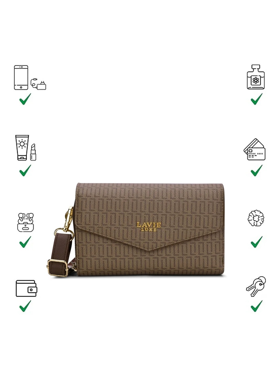Luxe Women Monogram Sally25 Horizontal (Coffee)