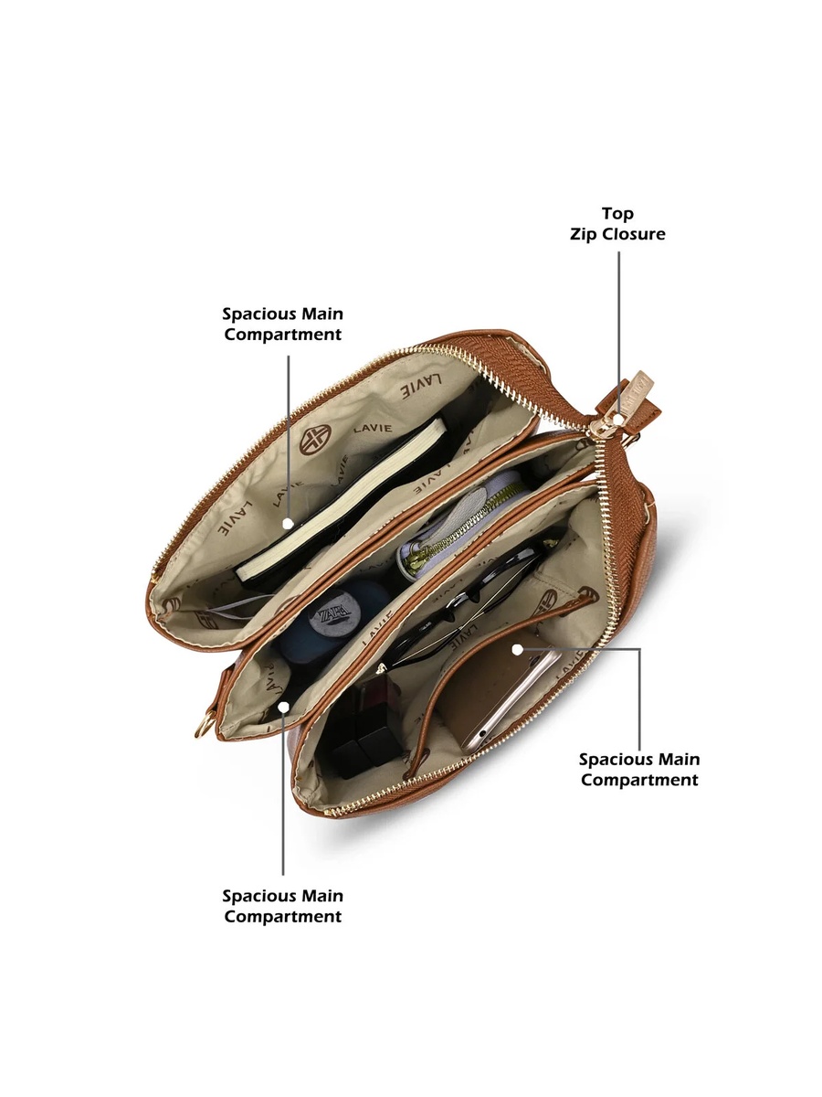 Luxe Women Milan26 5-Compartment Sling (Tan)