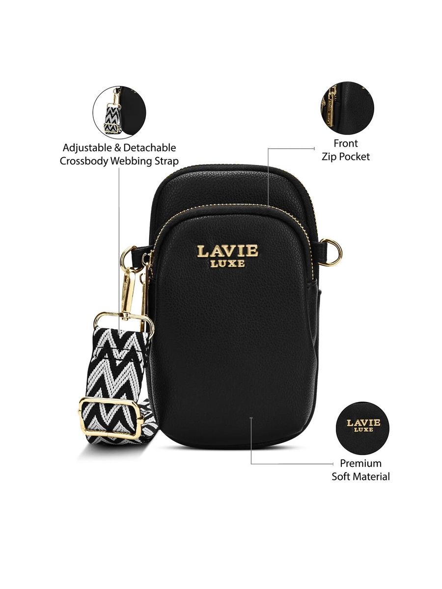 Luxe Women Mobile Vertical26 2-Compartment (Black)