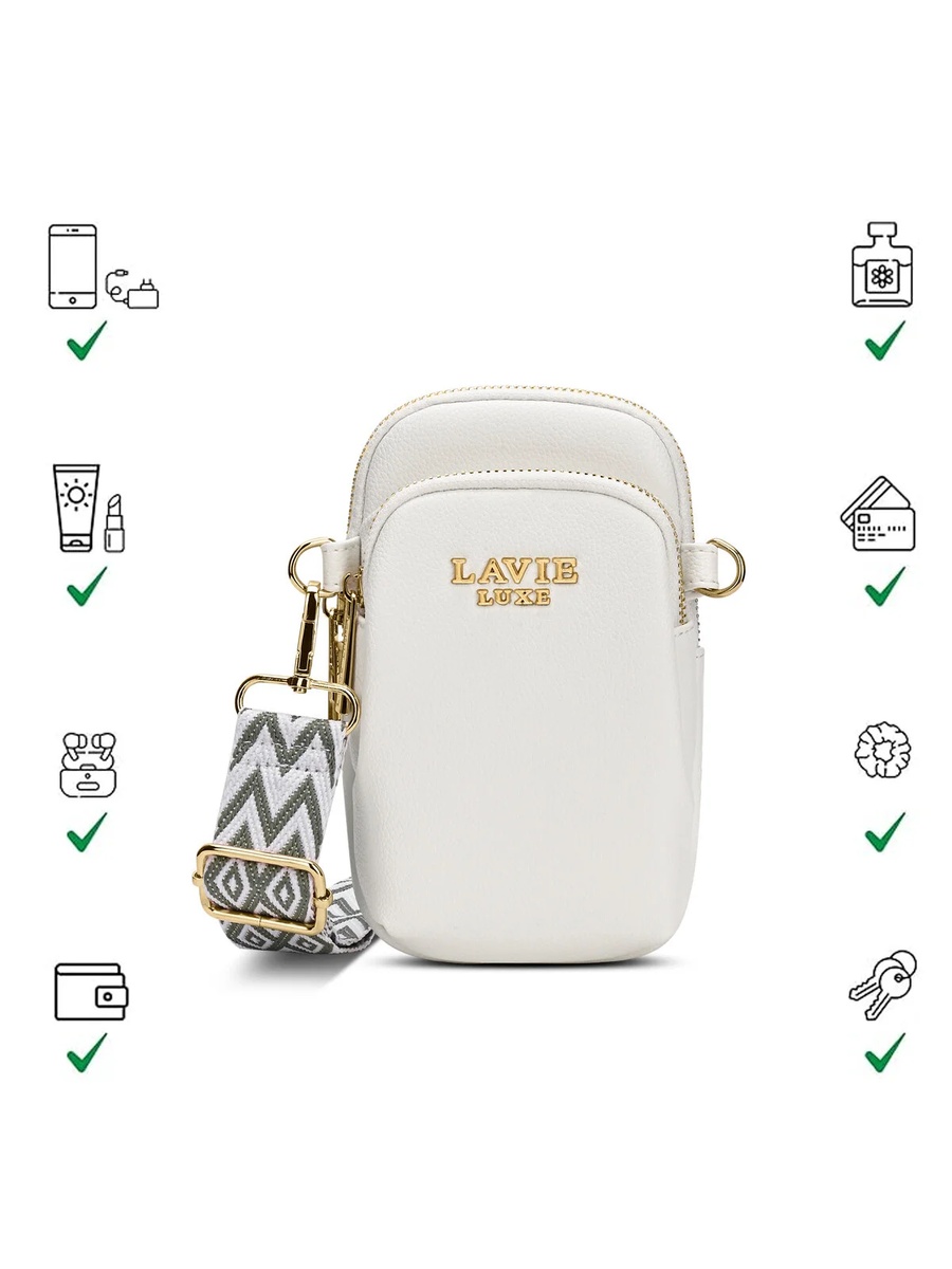 Luxe Women Mobile Vertical26 2-Compartment (White)