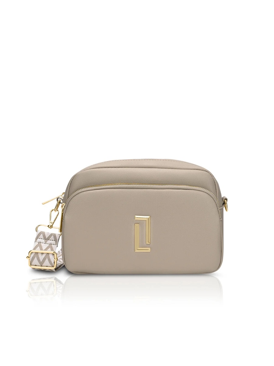 Luxe Women Soft Sophie 2-Compartment Sling Bag (Taupe)