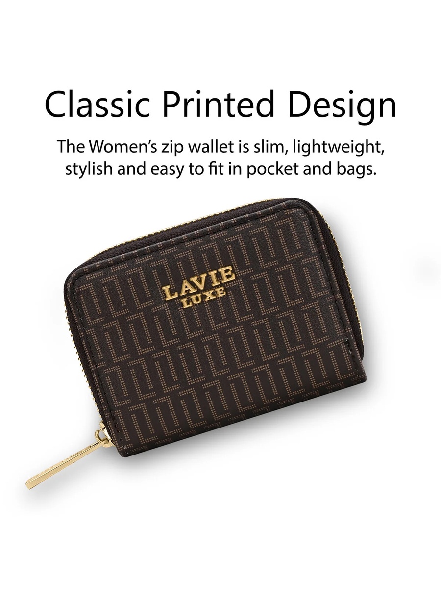 Luxe Women Monogram Belle Small Card Wallet (Choco) 