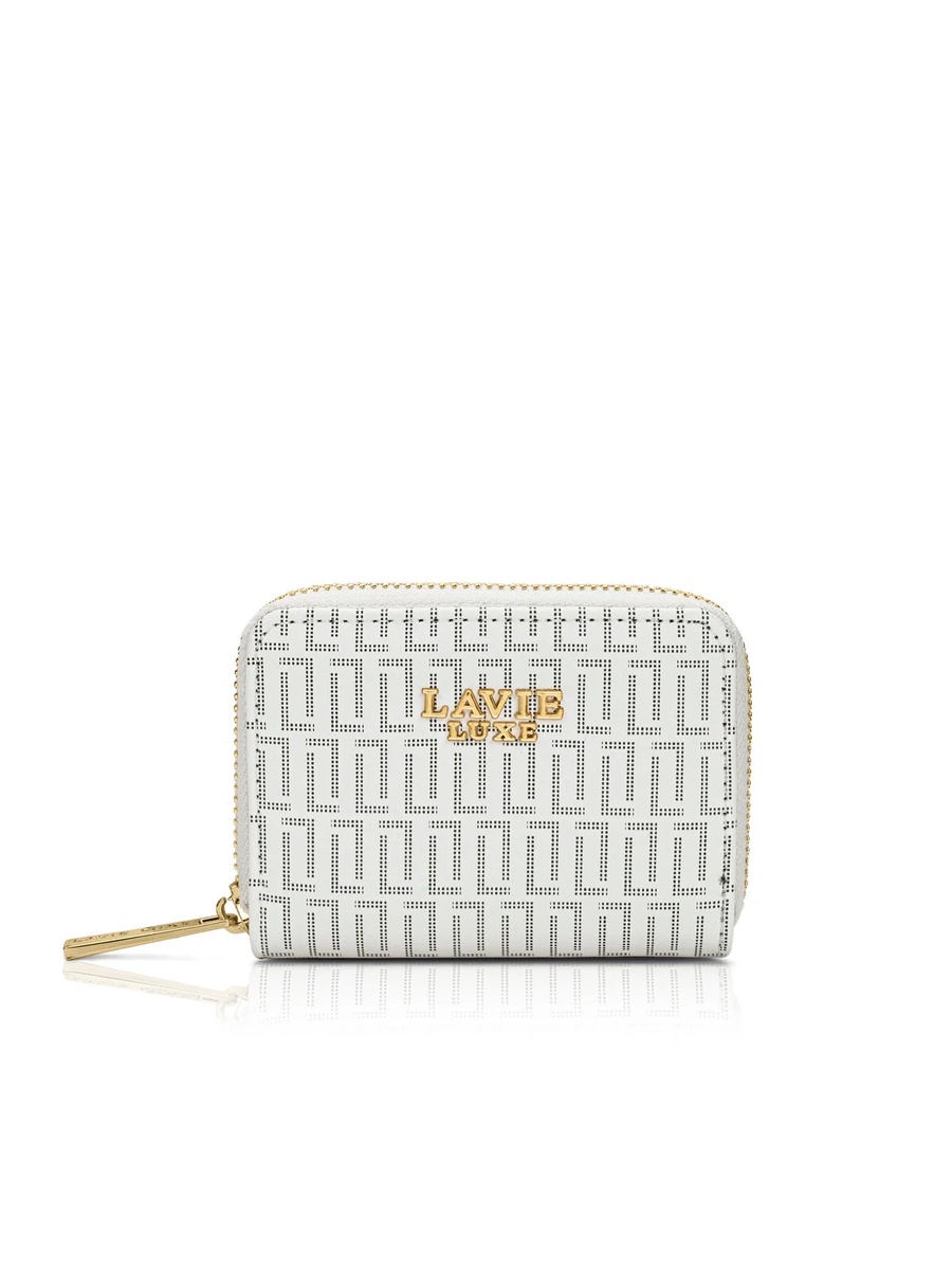 Luxe Women Monogram Belle Small Card Wallet (White) 