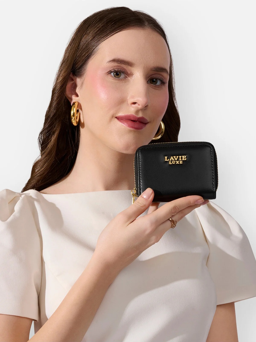 Luxe Women Belle Small Card Wallet (Black) 