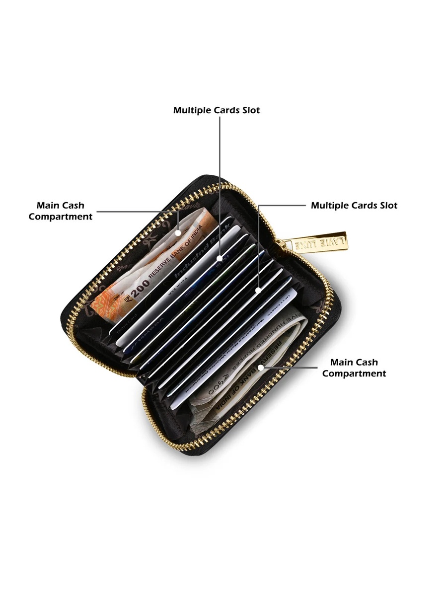 Luxe Women Belle Small Card Wallet (Black) 