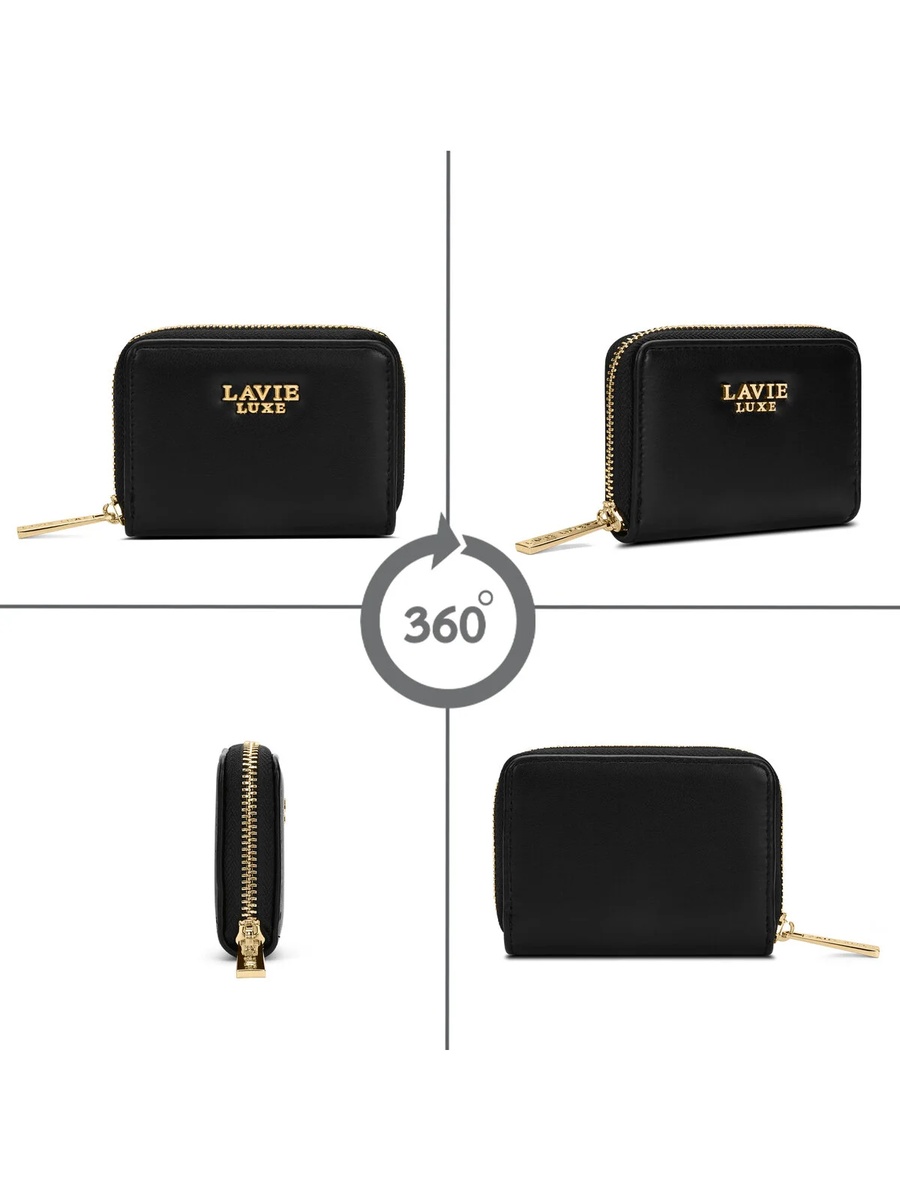 Luxe Women Belle Small Card Wallet (Black) 