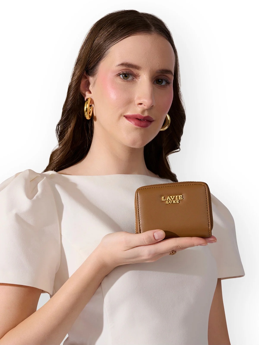 Luxe Women Belle Small Card Wallet (Tan) 