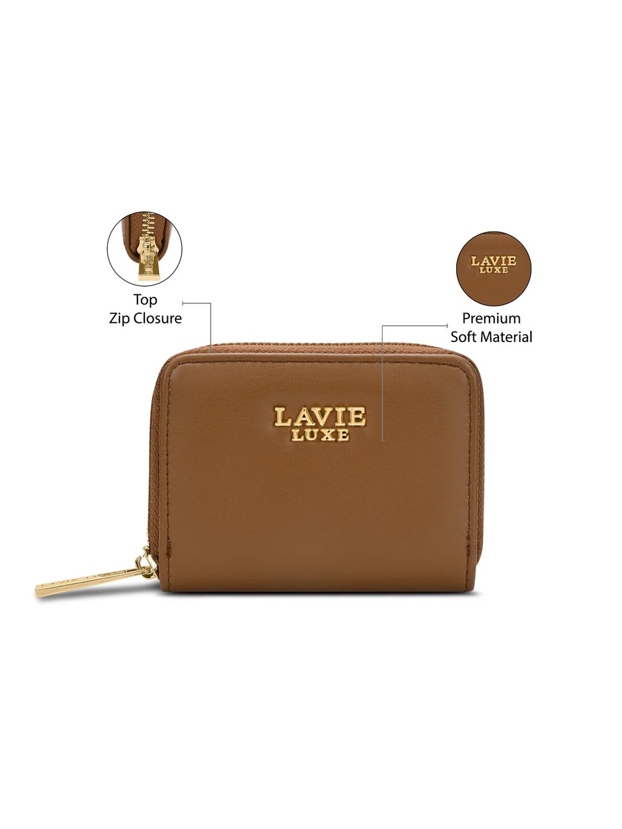 Luxe Women Belle Small Card Wallet (Tan) 