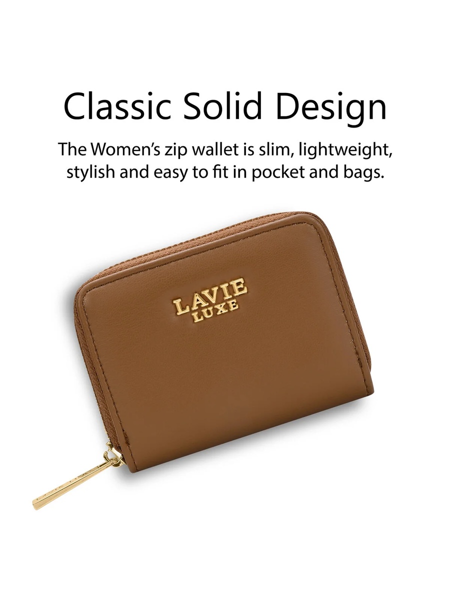 Luxe Women Belle Small Card Wallet (Tan) 