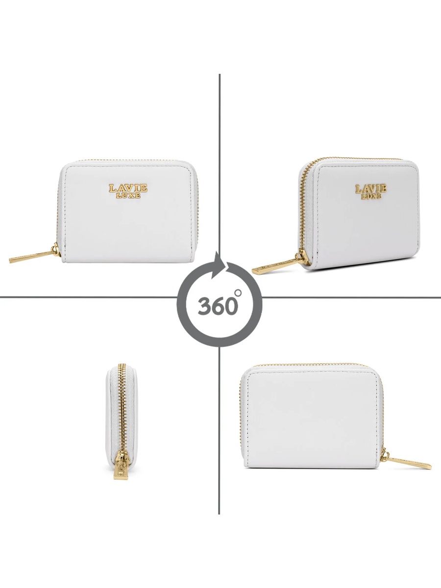 Luxe Women Belle Small Card Wallet (White) 